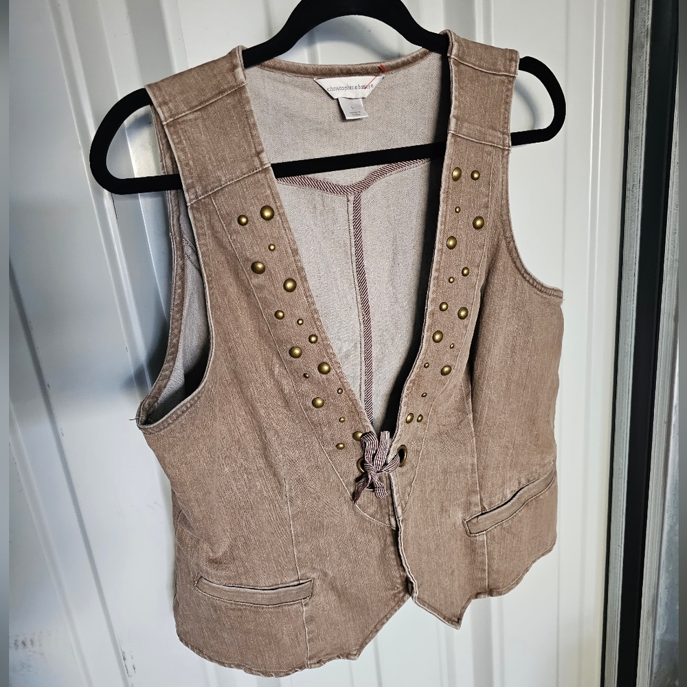Women's Brown Gilet/Vest By Christopher and Bank